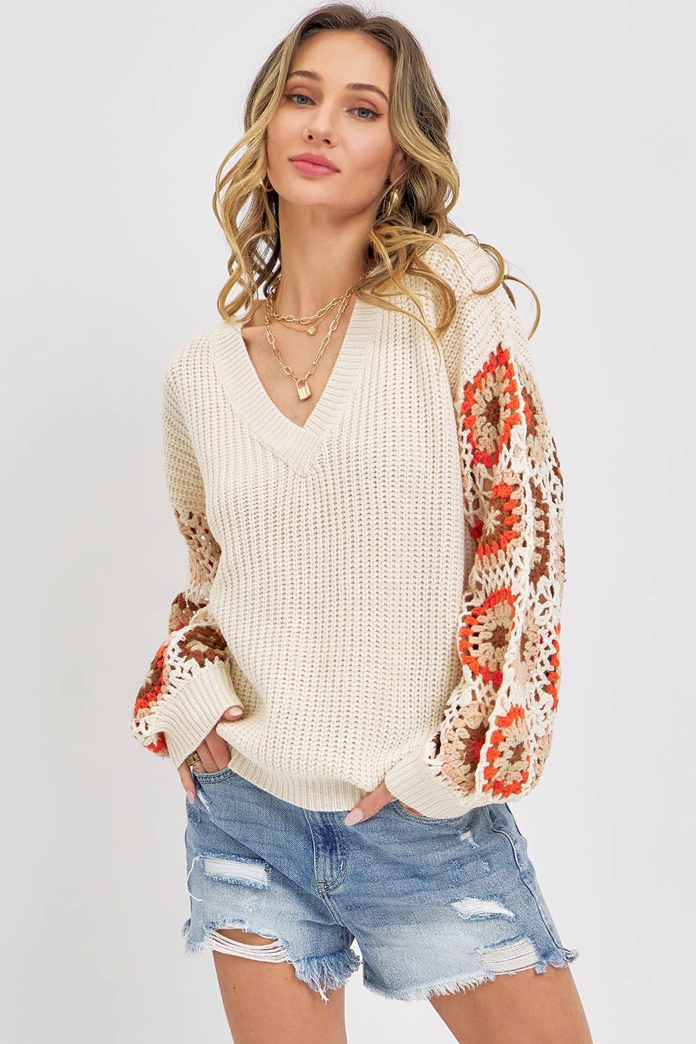 CROCHET PATCHWORK SWEATER