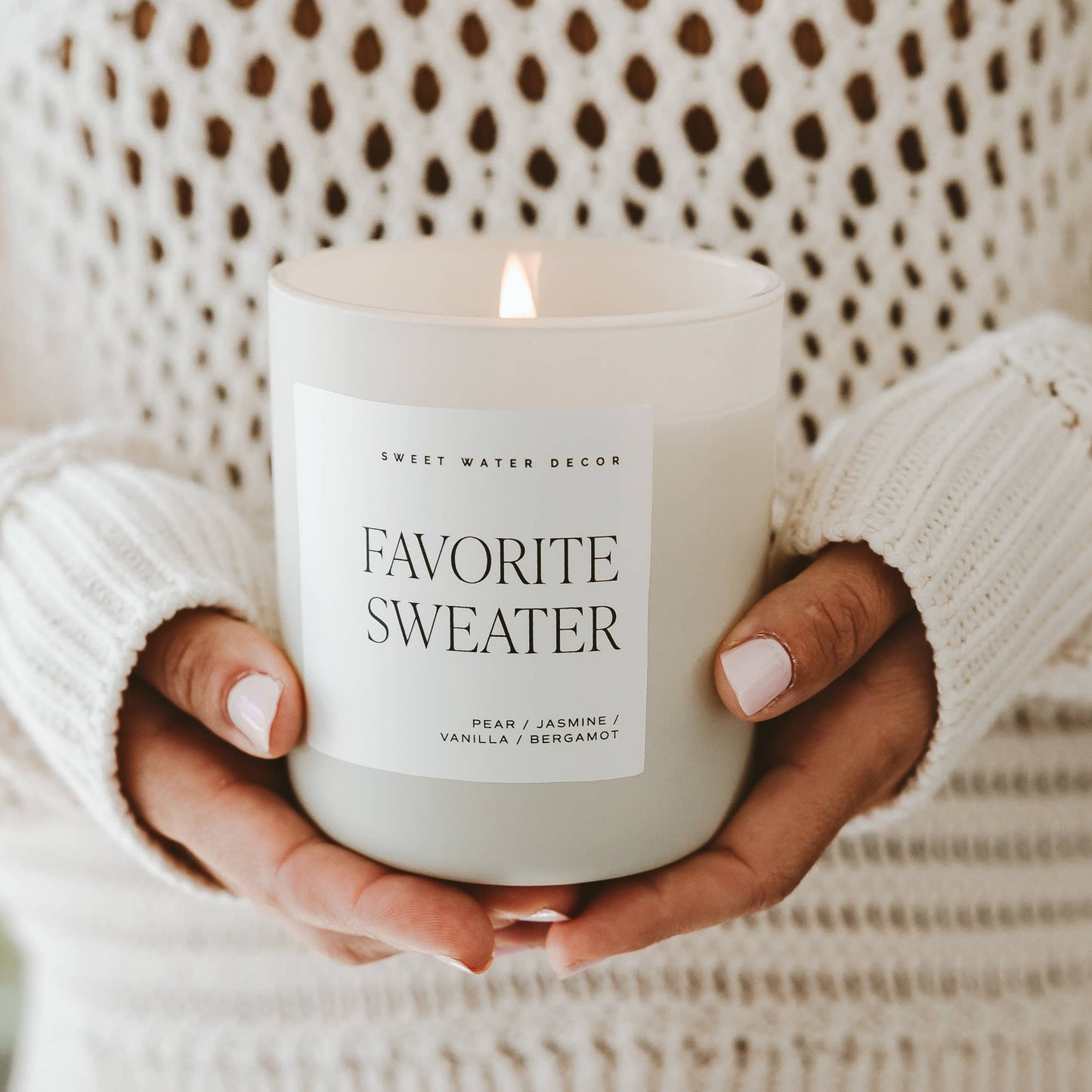 Favorite Sweater 15 oz Soy Candle, Matte Jar - Home Decor