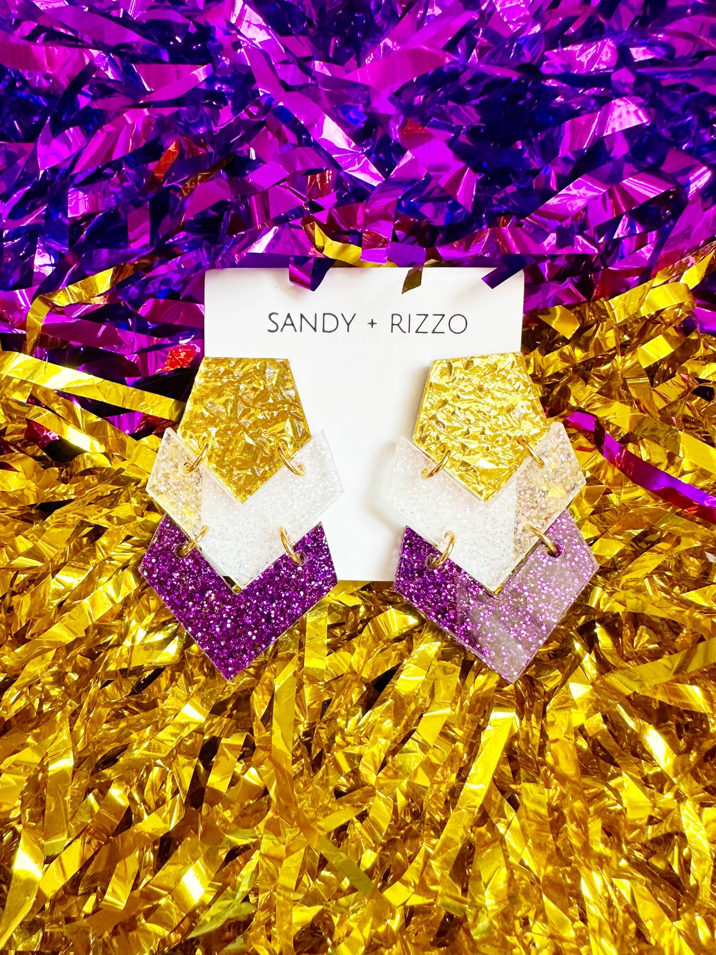 Gold, White, and Purple Acrylic Dani