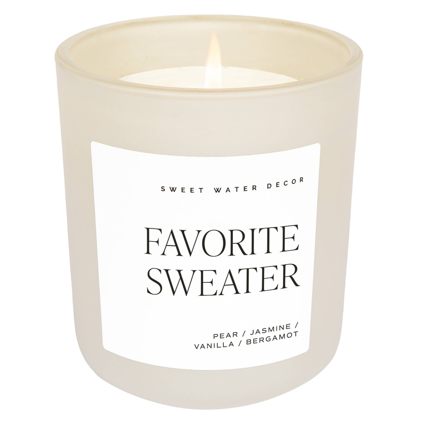 Favorite Sweater 15 oz Soy Candle, Matte Jar - Home Decor