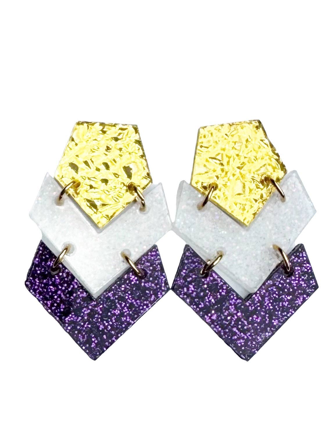 Gold, White, and Purple Acrylic Dani