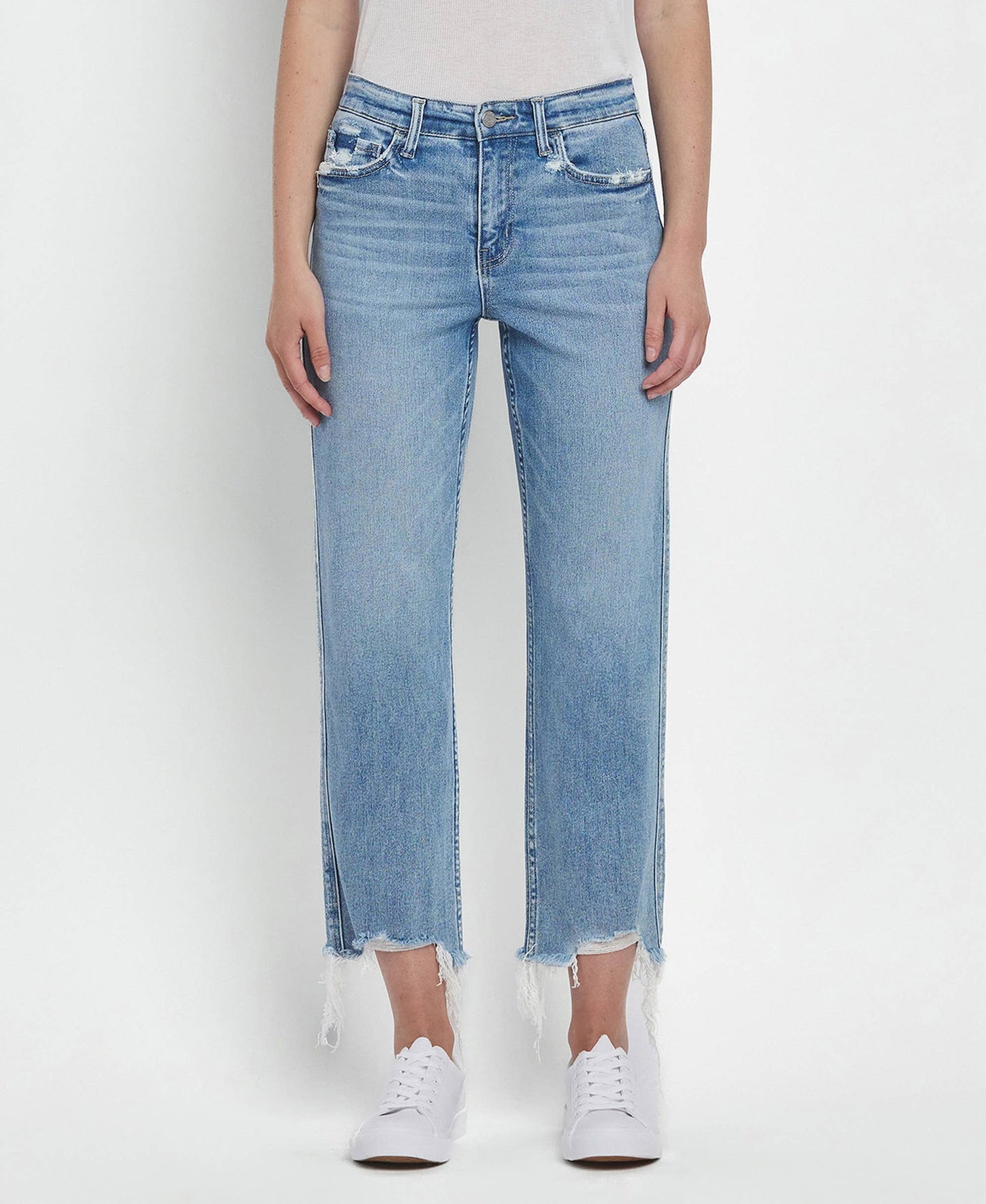 HIGH RISE REGULAR STRAIGHT JEANS T6478