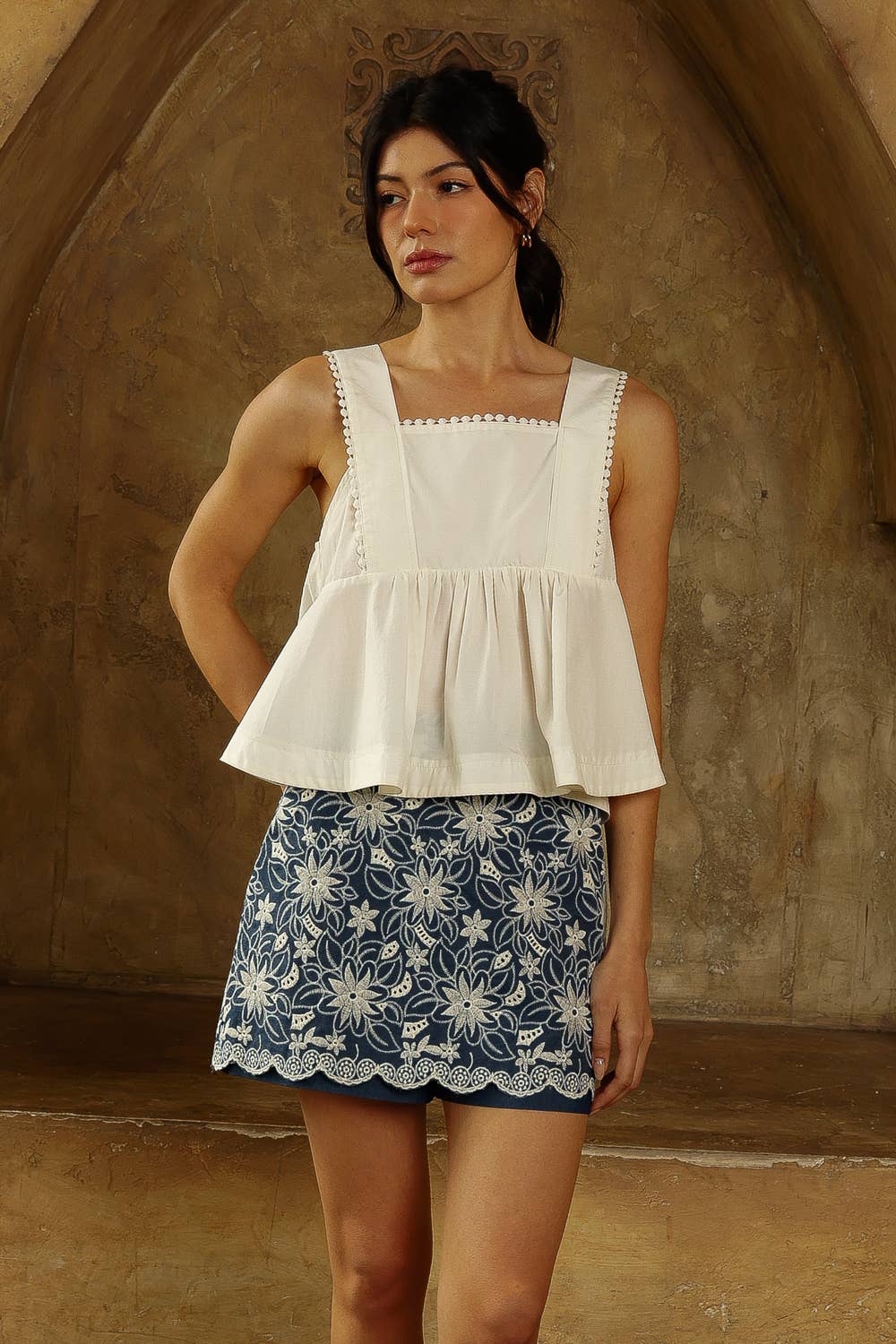 Sleeveless Babydoll Top