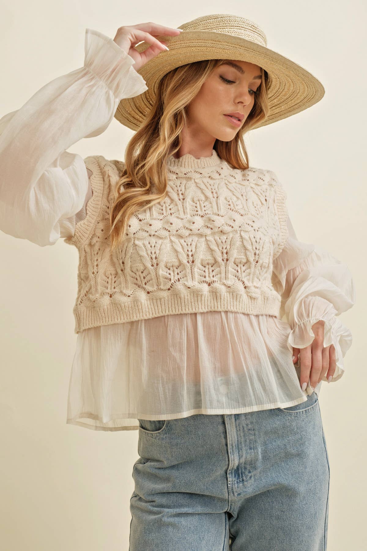 CSW11746A - CROCHET LAYERED TOP