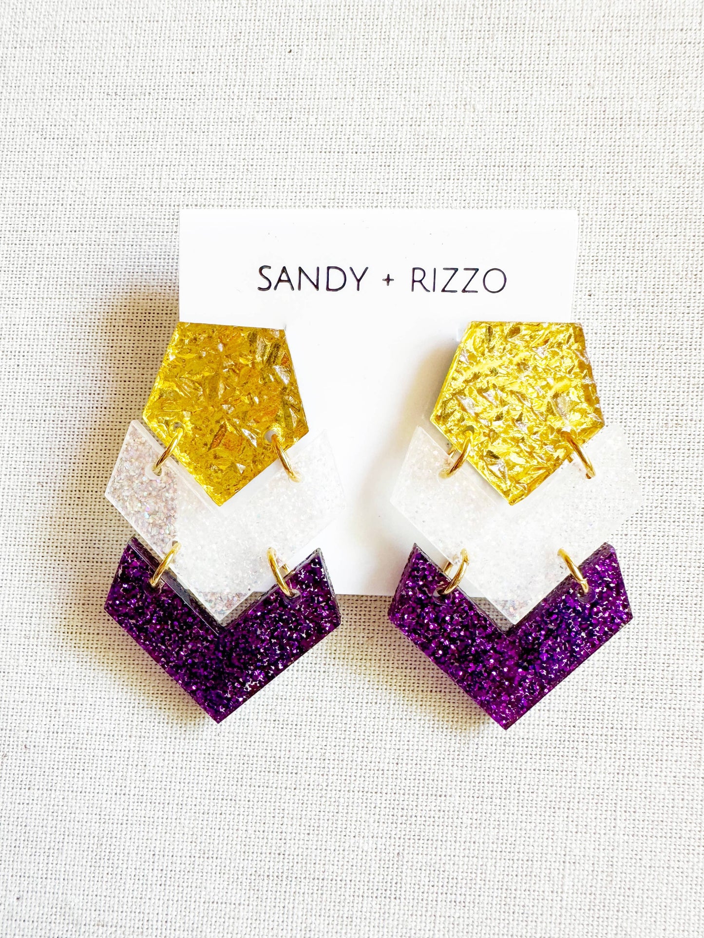 Gold, White, and Purple Acrylic Dani