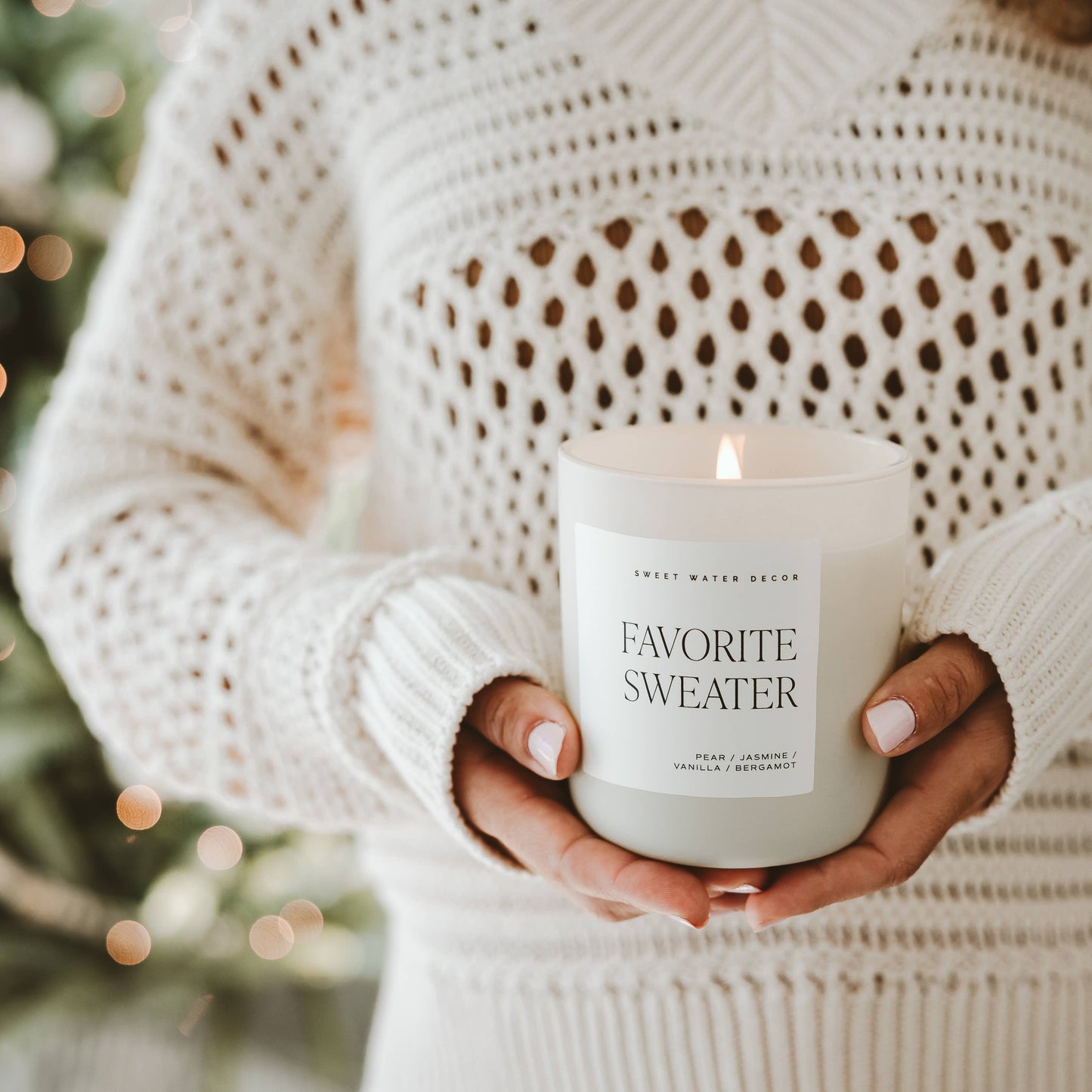 Favorite Sweater 15 oz Soy Candle, Matte Jar - Home Decor