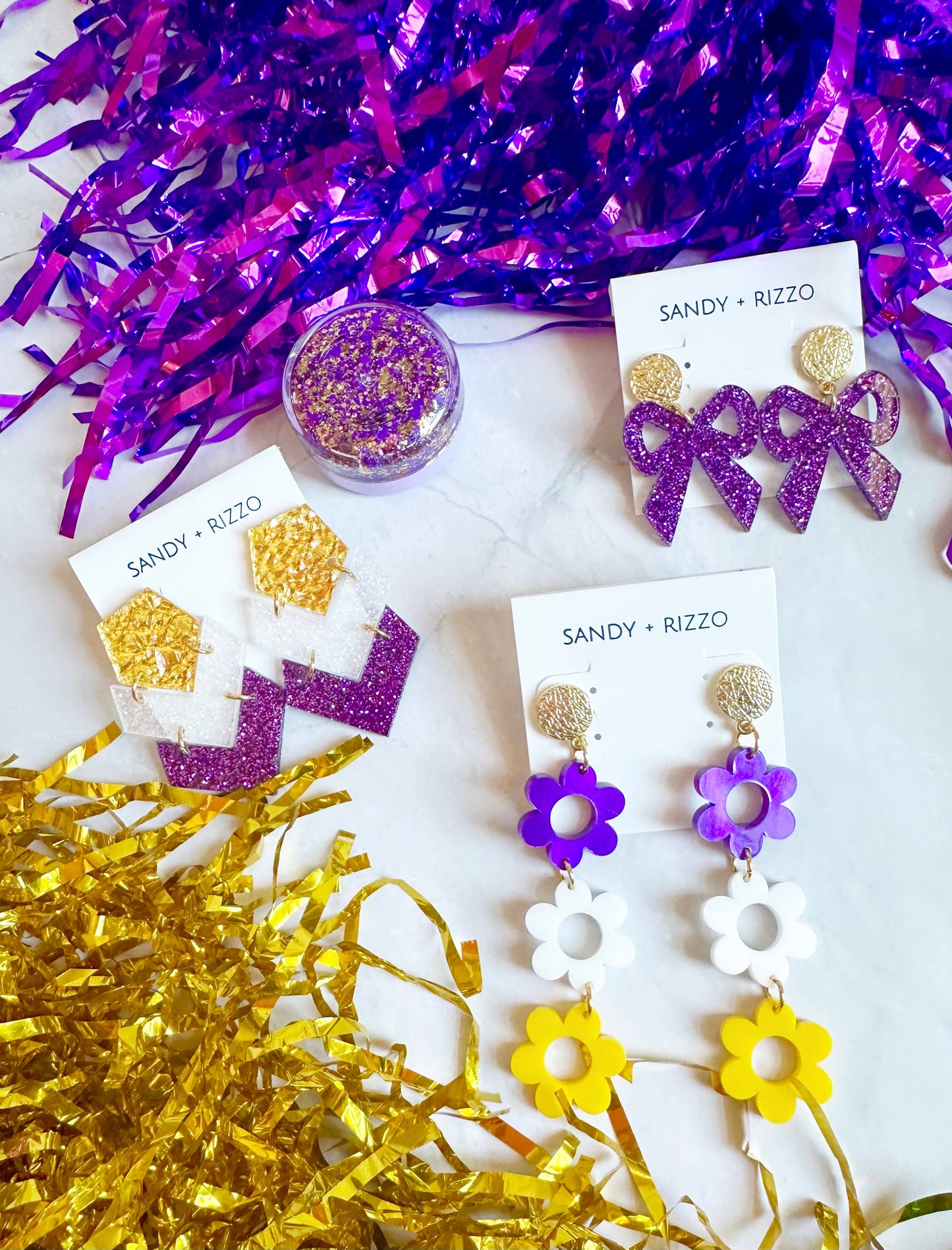 Gold, White, and Purple Acrylic Dani