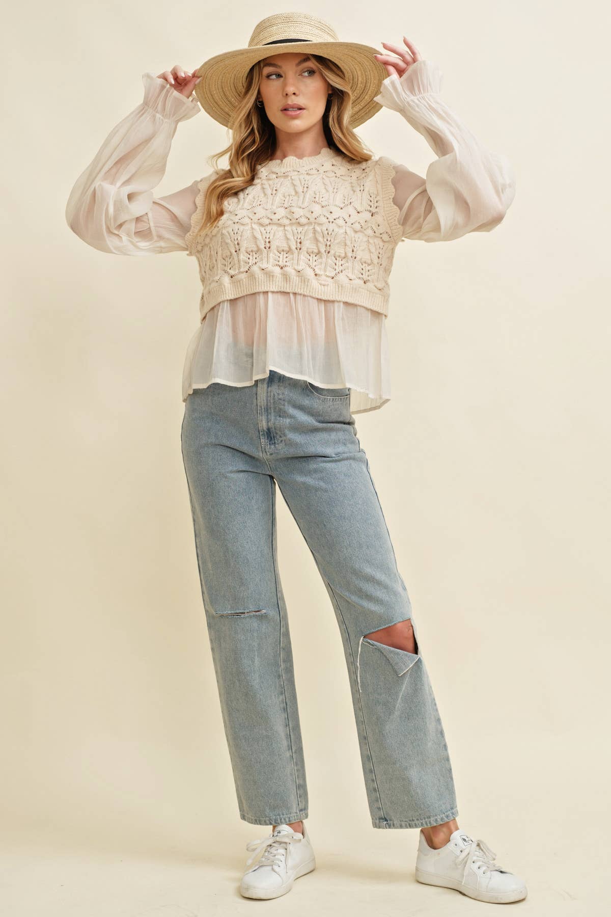 CSW11746A - CROCHET LAYERED TOP